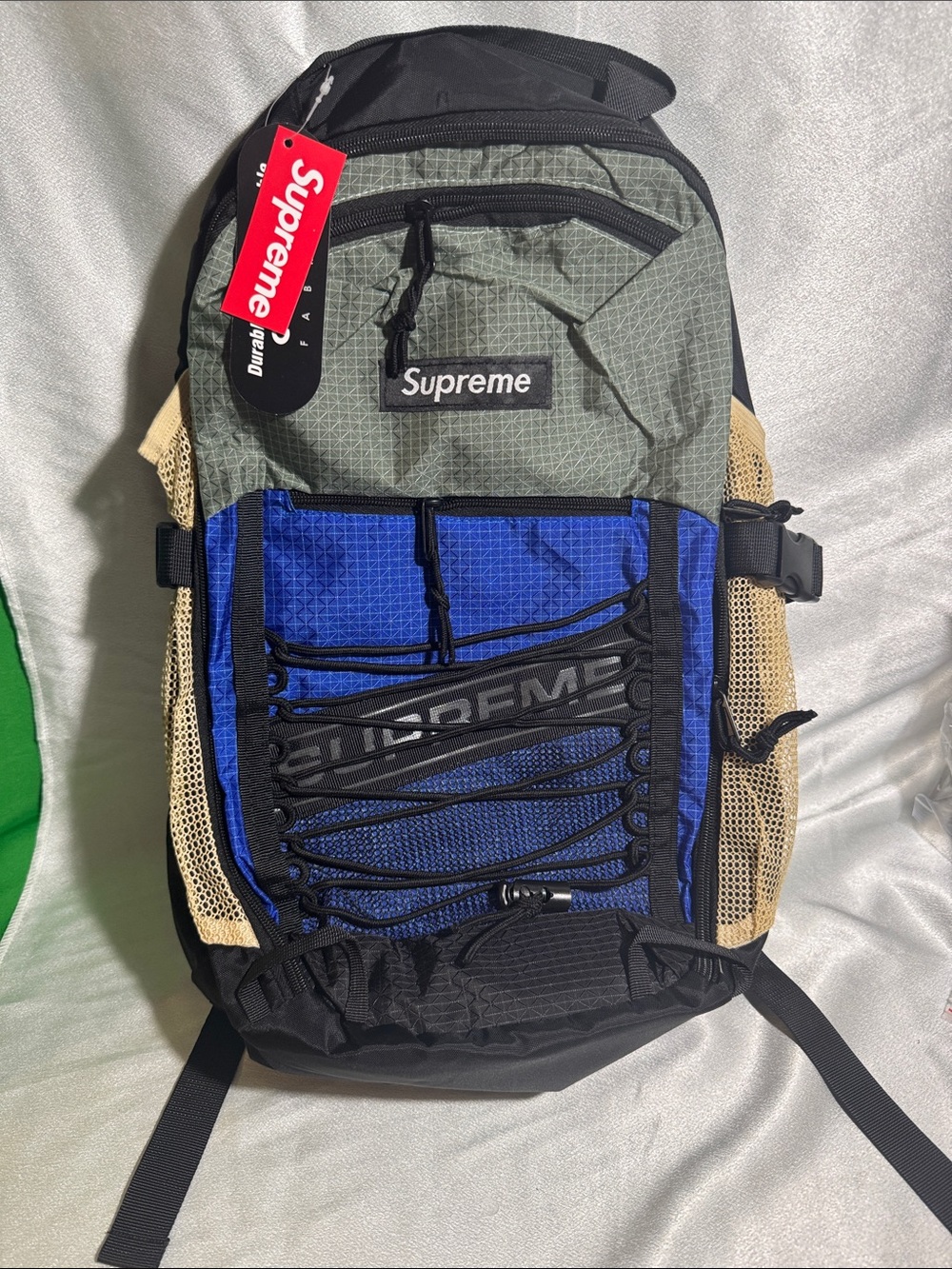 New!🔥Supreme Multi-Panel Backpack in Olive, Blue & Tan!🔥